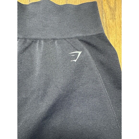 GYMSHARK FLEX HIGH WAISTED LEGGINGS Black Large Logo Spellout Sports Women’s S/M - Picture 4 of 8